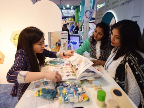 Teachers at Haba Mumzworld stall during Gess Dubai event at DWTC on 25 FEB 2020 photo; Atiq Ur Rehman /Gulf News