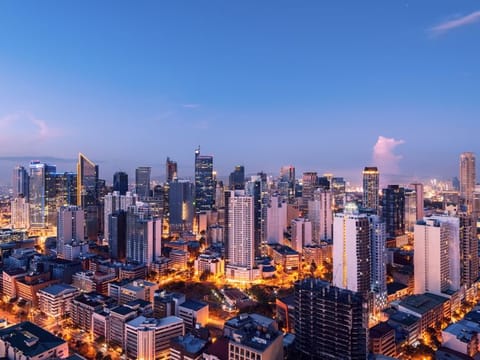 A night view of Makati, the business district of Metro Manila. Two Chinese citizens were shot and killed in a restaurant in the district last week.