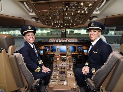Captain Ellen Roz and First Officer Heidi McDiarmid operate multi-stop cargo flights ahead of International Women's Day.