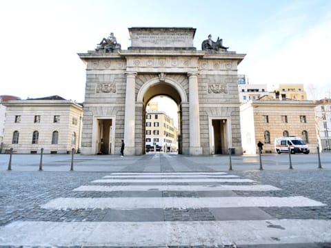 A general view of Porta Garibaldi city gate, after the Italian government imposed a virtual lockdown on the north of the country, in Milan March 8.