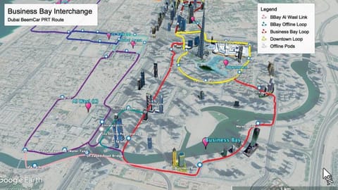 A map of the proposed route tweeted by Dubai Media Office and retweeted by the Roads and Transport Authority on Tuesday, March 10