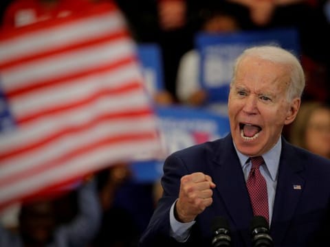 Democratic US presidential candidate and former Vice-President Joe Biden speaks during a campaign stop in Detroit, Michigan, on March 9, 2020.