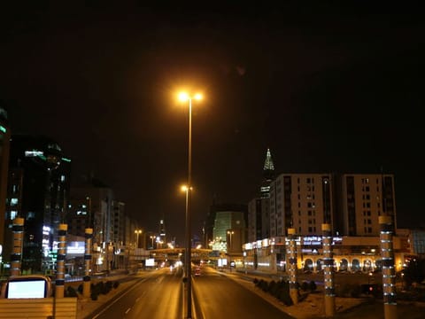 A general view shows an empty street after a curfew was imposed to prevent the spread of the coronavirus disease in Riyadh on March 24.