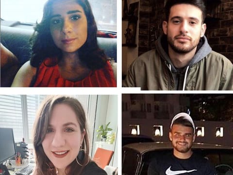 From top left clockwise: Rita Abi Rizk, Hassan Hadid, Ali Hamdan and May Taha
