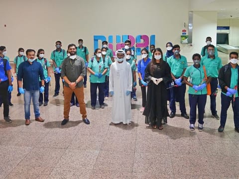 88 ICU nurses from India arrive at Dubai Airport Terminal Two on Saturday