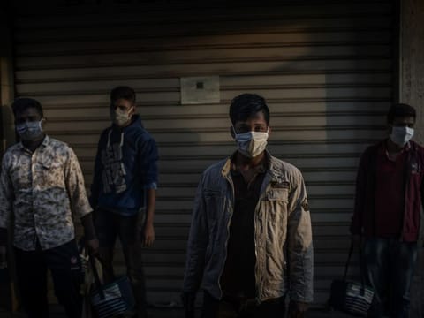 Domestic workers from Bangladesh in Beirut, April 12, 2020. Bad planning, corruption and the sudden shock of a pandemic have caused the Lebanese currency to crash and consumer prices to jump.
