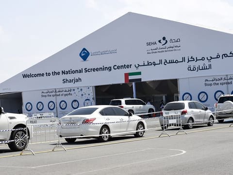 A drive through COVID-19 screening centre in Sharjah. Picture for illustrative purposes only.