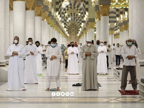 The Prophet’s Mosque in Medina amid COVID-19 restrictions.