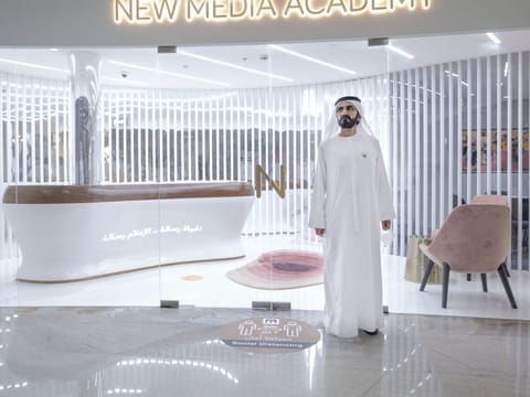 His Highness Sheikh Mohammed Bin Rashid Al Maktoum, Vice President and Prime Minister of the UAE and Ruler of Dubai opens the new Media Academy
