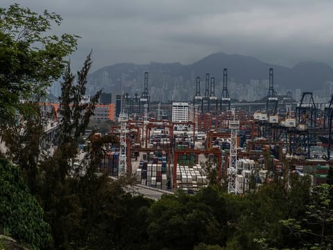 The Kwai Tsing Container Terminals in Hong Kong, April 7, 2020.