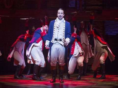 Lin-Manuel Miranda as Alexander Hamilton in 'Hamilton'.