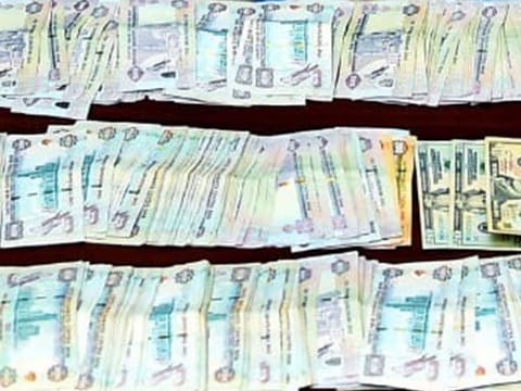 The recovered currency notes.