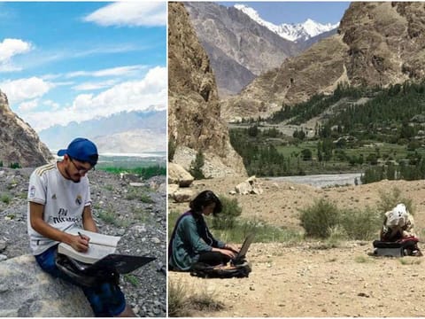 Students in Gilgit-Baltistan have to climb mountains for internet