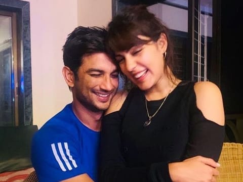 Rhea Chakraborty with the late actor Sushant Singh Rajput