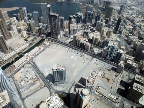 A aerial view of Al Taawun area in Sharjah.