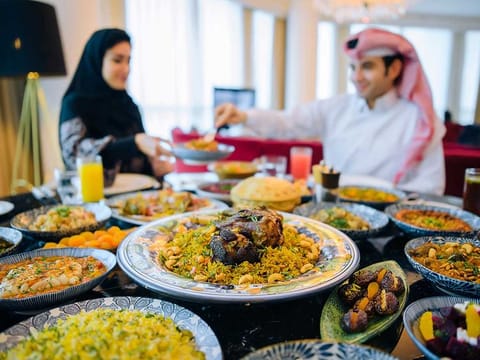 A wide variety of food is prepared for Eid.