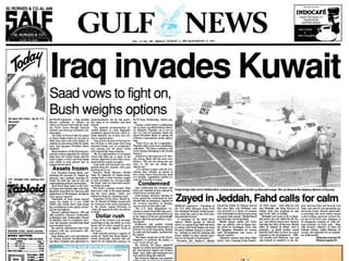 Iraqi invasion of Kuwait and Gulf War, through the pages of Gulf News