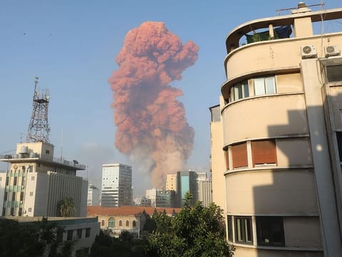 Families of people killed in a huge blast that hit the Beirut port more than six months ago blocked a main road in the city today in a protest against the removal of a judge in charge of the probe who had indicted senior politicians over the incident.