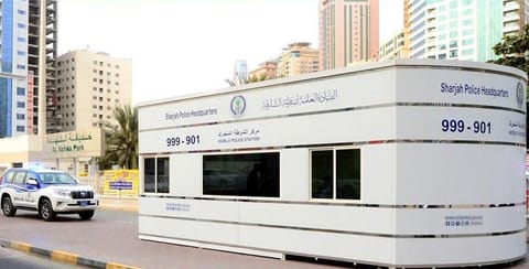 A mobile station of Sharjah Police. A Crime Prevention Team has been doing the rounds of the emirate to zero in on suspects and bring down the crime rate.