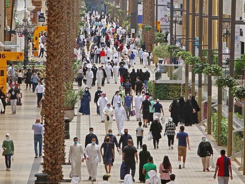 Shoppers at a mall in Kuwait. The bank data noted that spending of Kuwaitis and expatriates in the country amounted to KD43.2 billion in 2023, against KD39.7 billion the previous year.