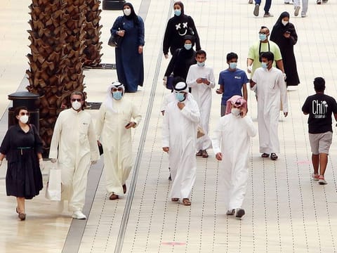 Shoppers at a mall in Kuwait in a file picture.