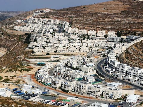 A view of Israeli colonies in occupied West Bank.