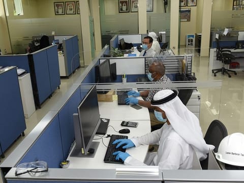Dubai Customs officials at work.