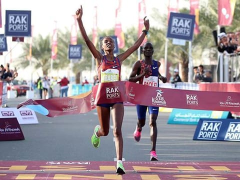Ababel Yeshaneh won the 2020 RAK Half Marathon