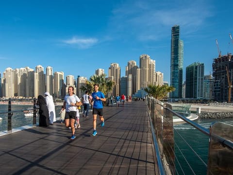 The beachfront community of JBR offers the promise of health and wellness