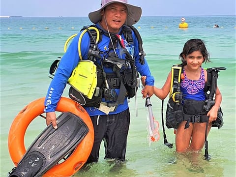 Tisya Panigrahi, 10, with her trainer