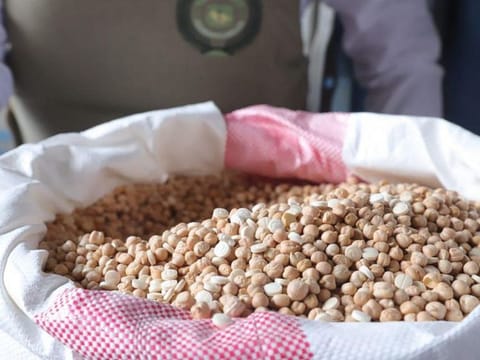 An attempt to smuggle 16 million Amphetamine pills into Saudi Arabia has been thwarted. The drugs were mixed in with bags of chickpeas.