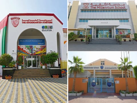 Clockwise from left: The Kindergarten Starters, Millennium School and Westminster School.