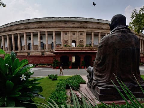 India's Parliament House in New Delhi, India