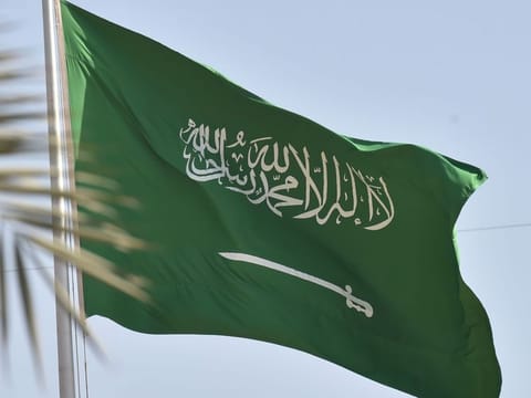 The Saudi national flag.
