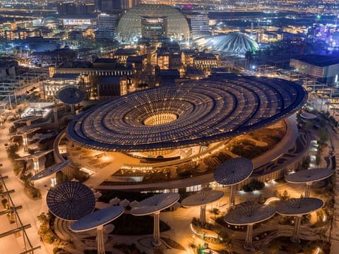 Climate and Biodiversity Week will feature speakers Christiana Figueres, Damilola Ogunbiyi, Jake Norton and Sir Tim Smit. Above: Terra - The Sustainability Pavilion