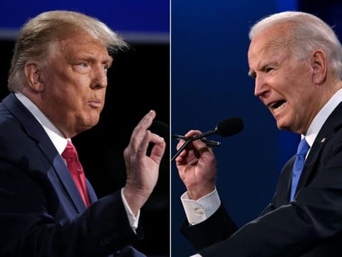US President Donald Trump (left) and Democratic Presidential candidate and former US Vice President Joe Biden.