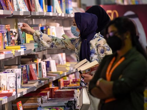 Book lovers at the Sharjah International Book Fair last month.