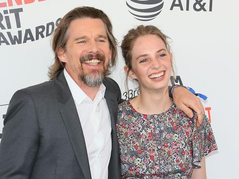 Actors Ethan Hawke and daughter Maya Hawke.