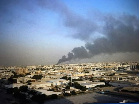 A fire broke out at a warehouse for auto spare parts in Industrial Area Six in Sharjah.