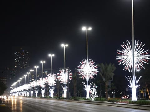 The Municipality of Abu Dhabi City announced on Tuesday that it has adorned the city’s roads and public assets with 40,000 flags and 5,200 lighting structures.