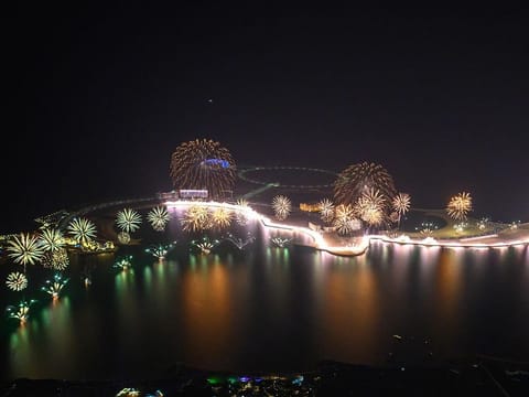 File photo of RAK fireworks. The upcoming New Year's Eve event will feature an awe-inspiring showcase spanning 8 minutes of pure enchantment with over 1,000 drones and a breathtaking "carpet" of aquatic pyrotechnics, aiming to break the world record for the “Longest straight-line drone display” and the “Longest chain of aquatic floating fireworks”.