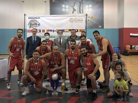 Syria won the Dubai Community Basketball Cup at Al Nasr Club