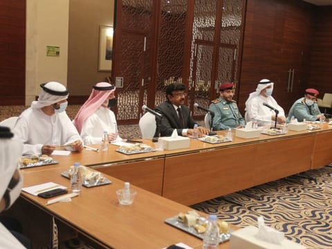 Key officials at Tuesday's press conference in Sharjah