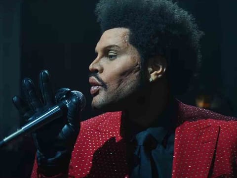 The Weeknd in the 'Save Your Tears' music video.
