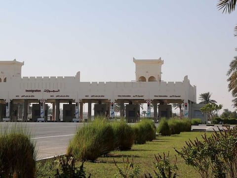 A picture taken on January 7, 2021, shows a general view of the Qatari side of the Abu Samrah border crossing with Saudi Arabia following the opening of crossings between the two countries earlier this week.