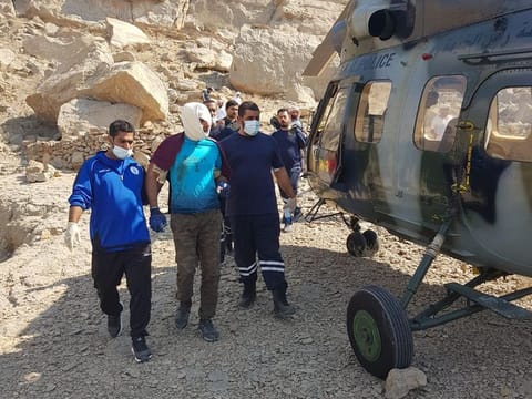 Ras Al Khaimah Police air wing rescued an Asian, in his 30s, who was injured during a mountain trip in Wadi Dhayah in the emirate.