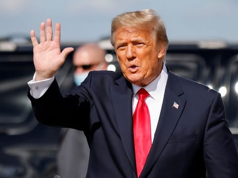 Former US president Donald Trump