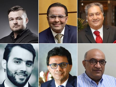 Clockwise from left: Scott Cairns, Rizwan Sajan, Kamal Vachani, Dr Sanjay Paithankar, Anis Sajan and Issam Kassabieh.