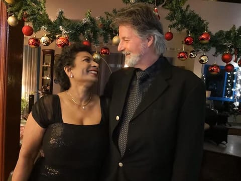 Sri Lankan expatriate Chanka Honemeyer with her German husband Dr Ulrich Honemeyer.