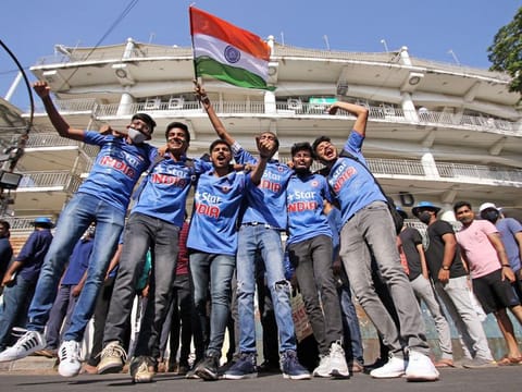 Familiar scenes were back in India with around 15,000 fans allowed on the first day of second Test in Chennai on Saturday.